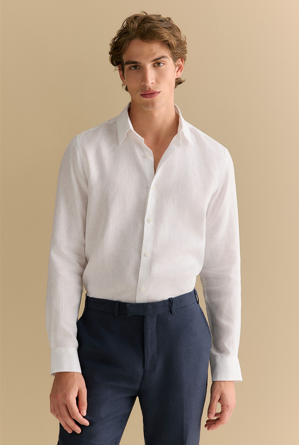 Tailored Fit Classic Linen Shirt