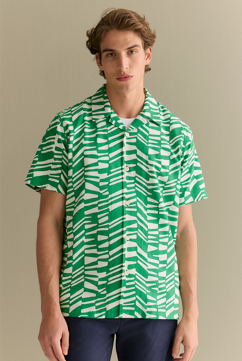 Regular Fit Abstract Geo Short Sleeve Shirt