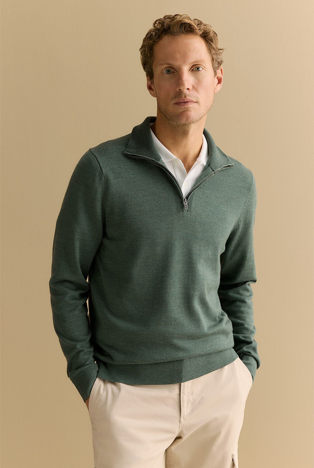 Australian Merino Half Zip