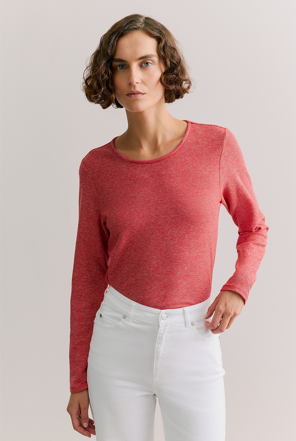 Cotton Ottoman Marle Long Sleeve T-shirt