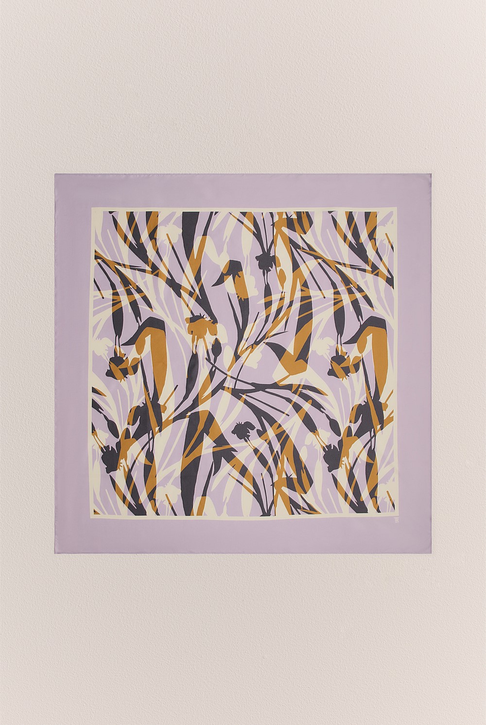 Shadow Leaf Silk Twill Neckerchief