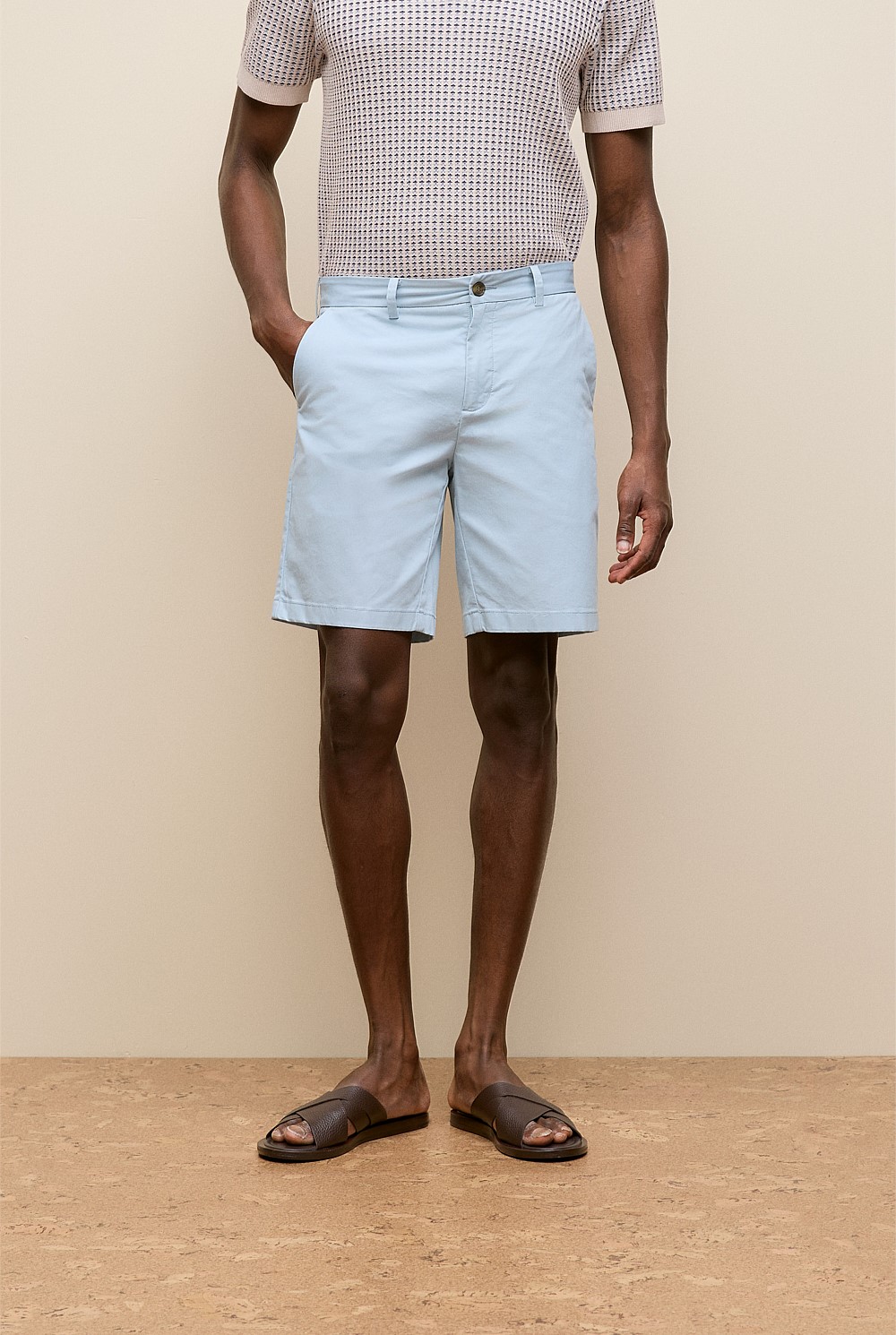 Stretch Cotton Twill Chino Short