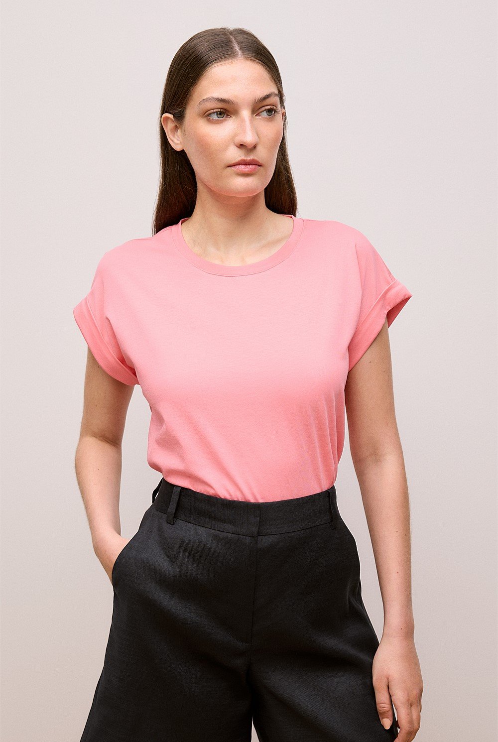 Cuff Sleeve T-shirt