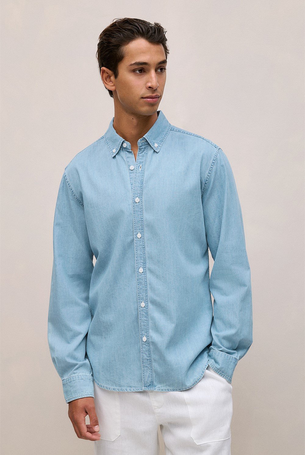 Light Chambray Denim Shirt