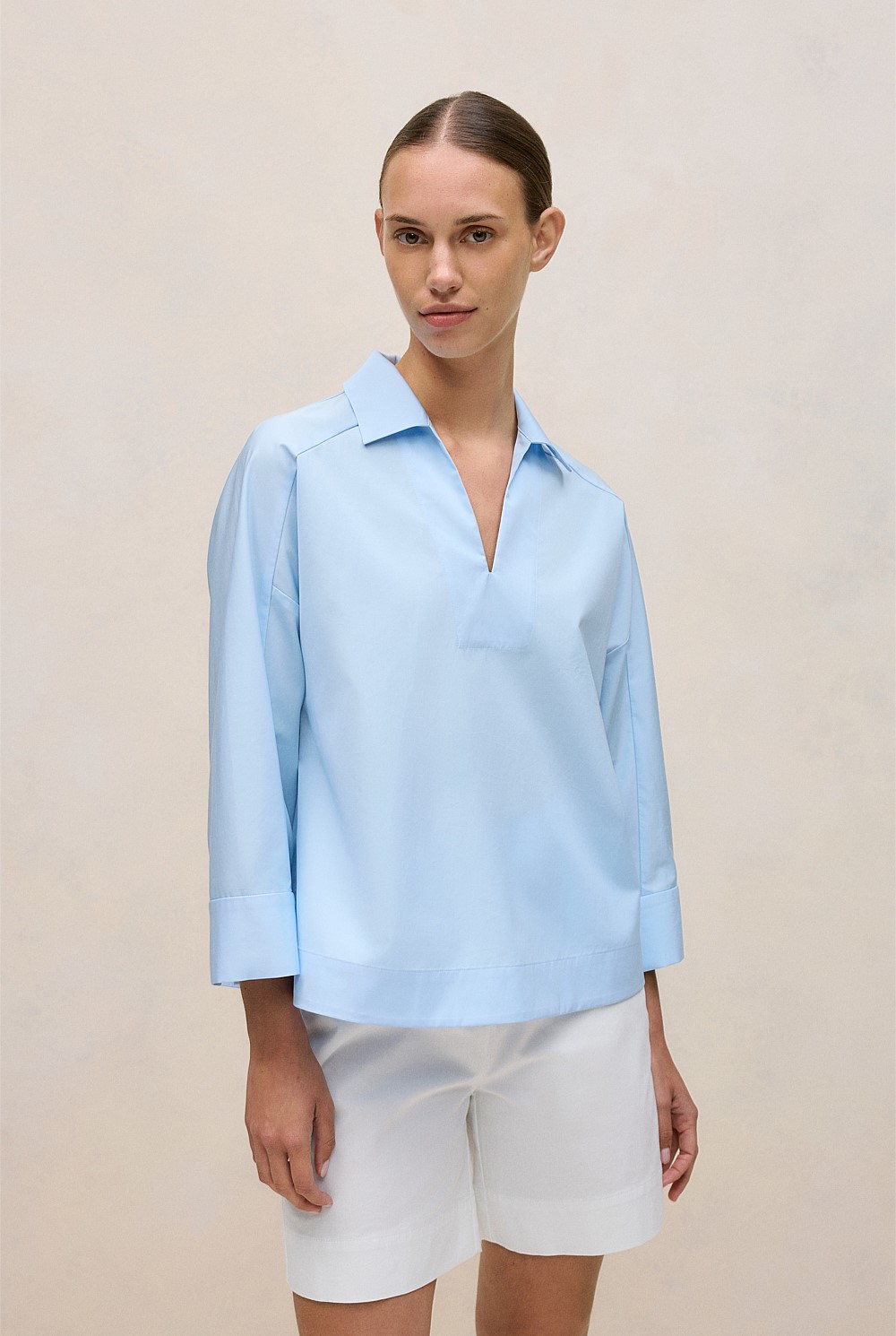 Fine Poplin Popover Shirt