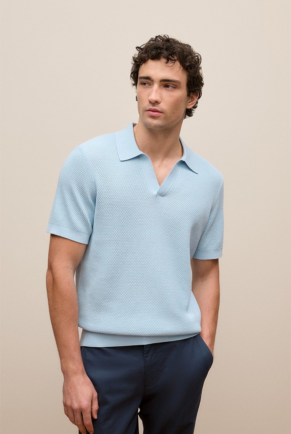 Cotton Texture Stitch Polo
