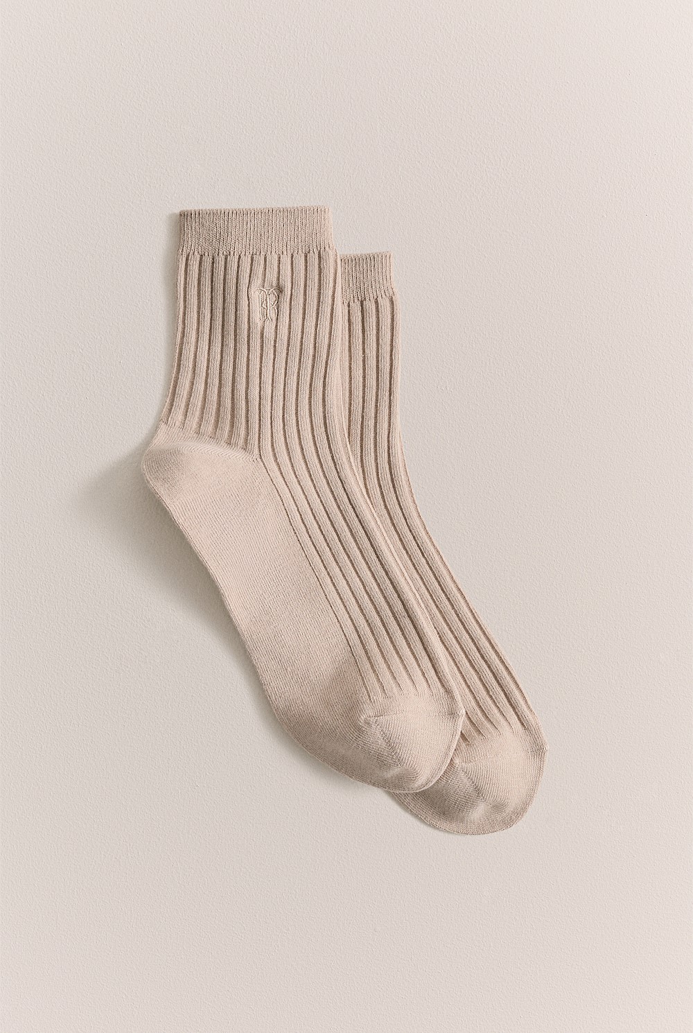 Monogram Rib Crew Sock