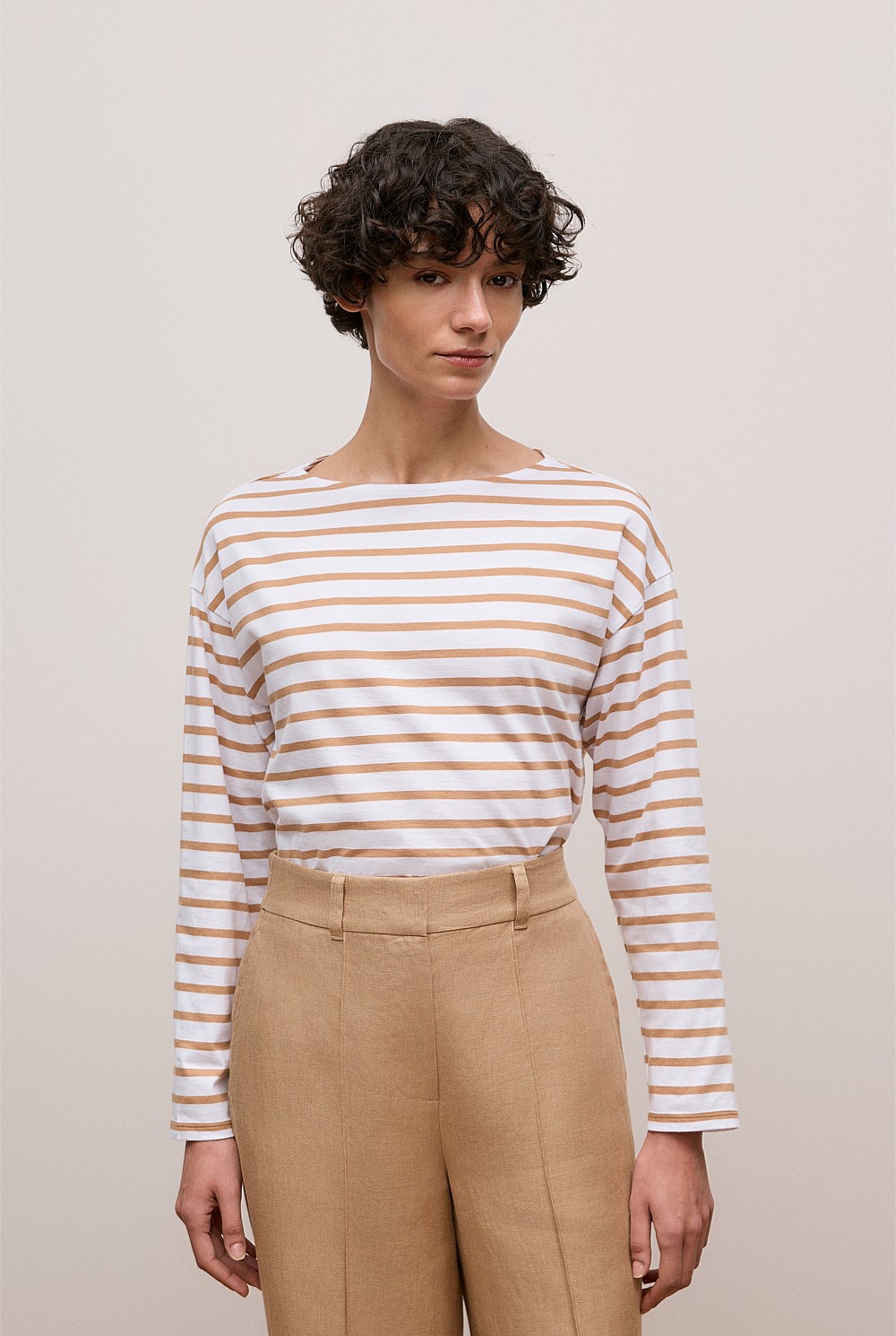 Australian Cotton Stripe Long Sleeve T-shirt