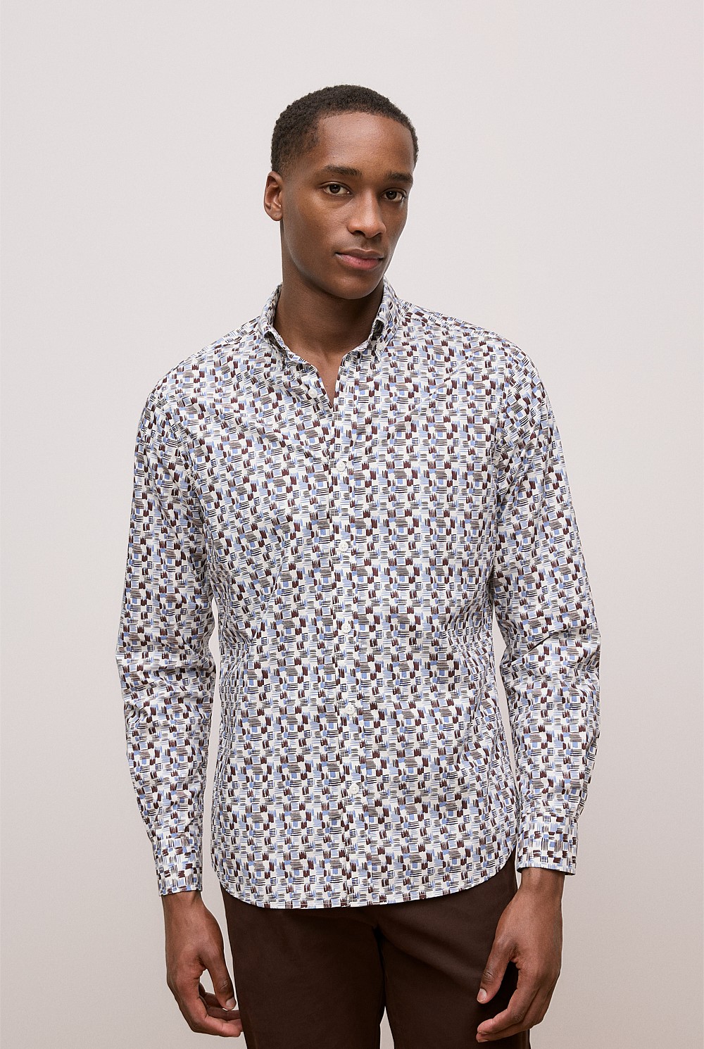 Regular Fit Reed Poplin Long Sleeve Shirt