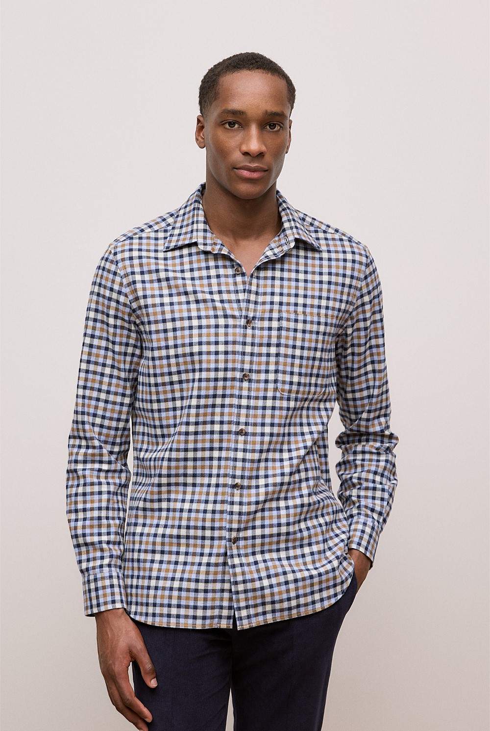 Brushed Cotton Multi Check Shirt