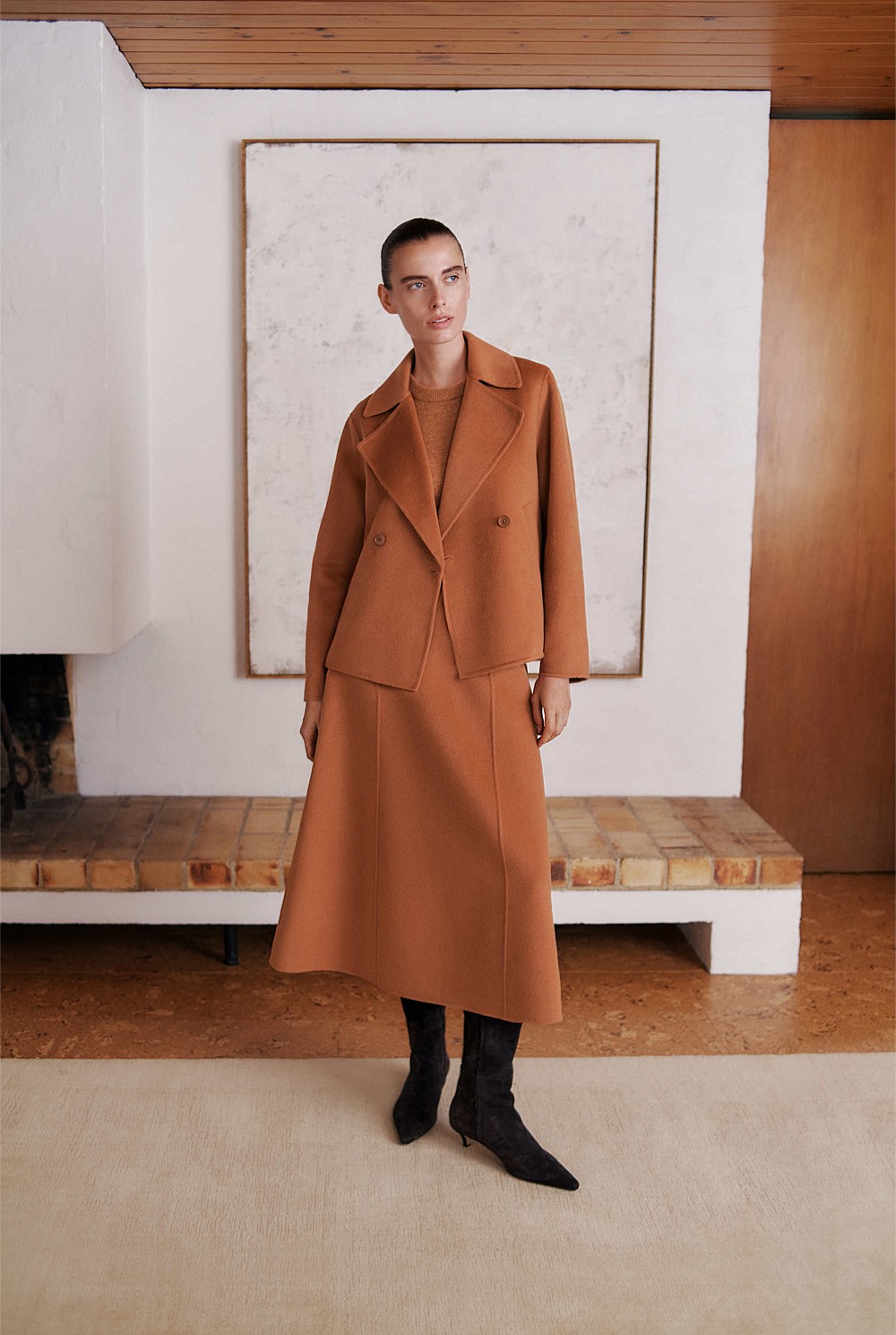 Double Faced Wool Skirt