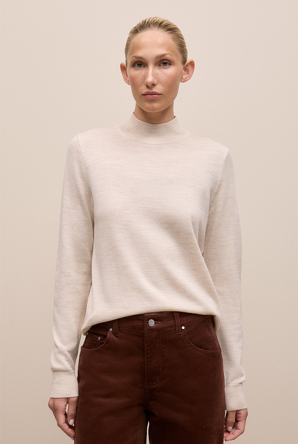 Merino Mock Neck
