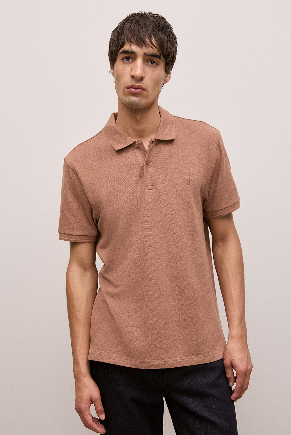 Pique Marle Monogram Polo