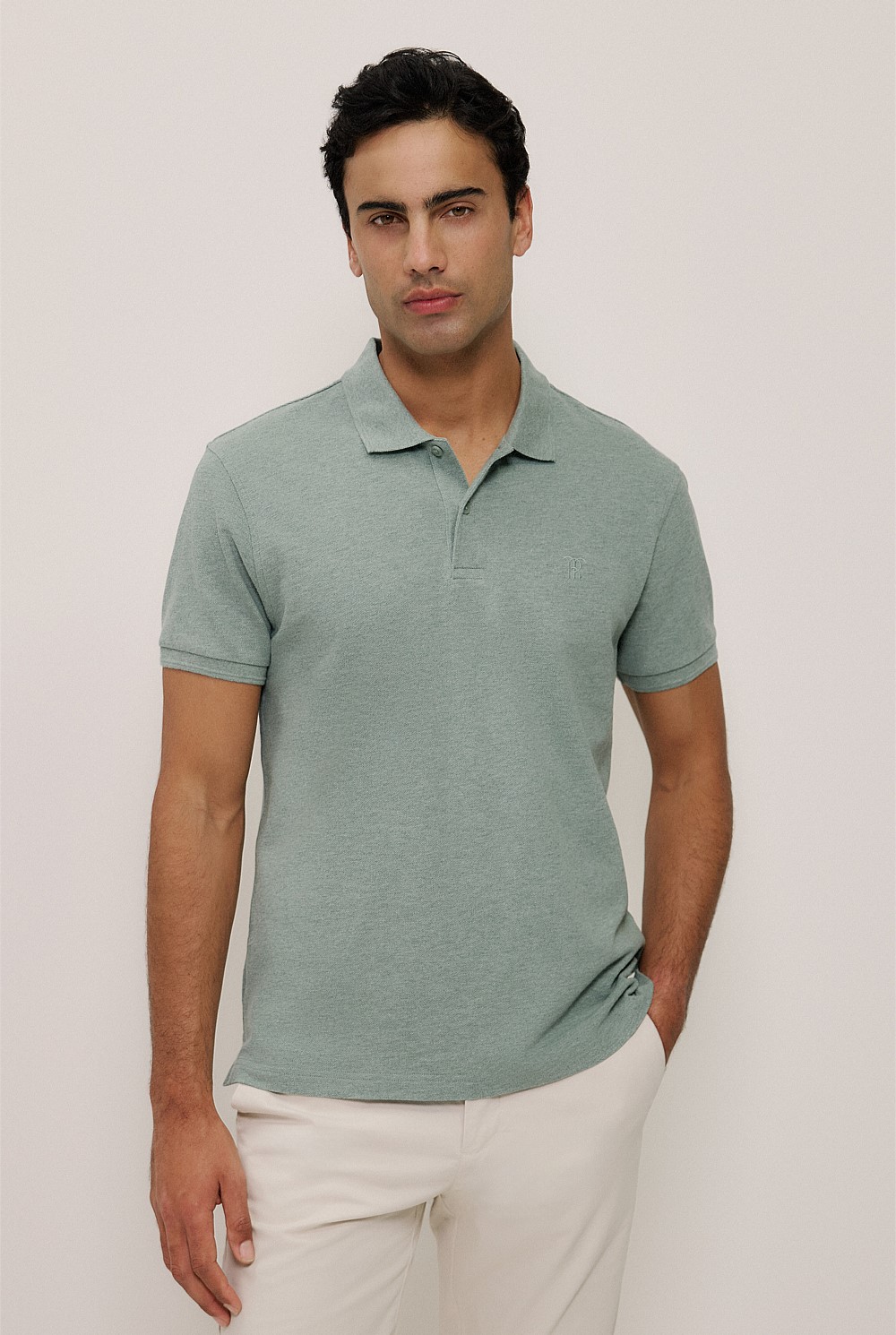 Pique Marle Monogram Polo