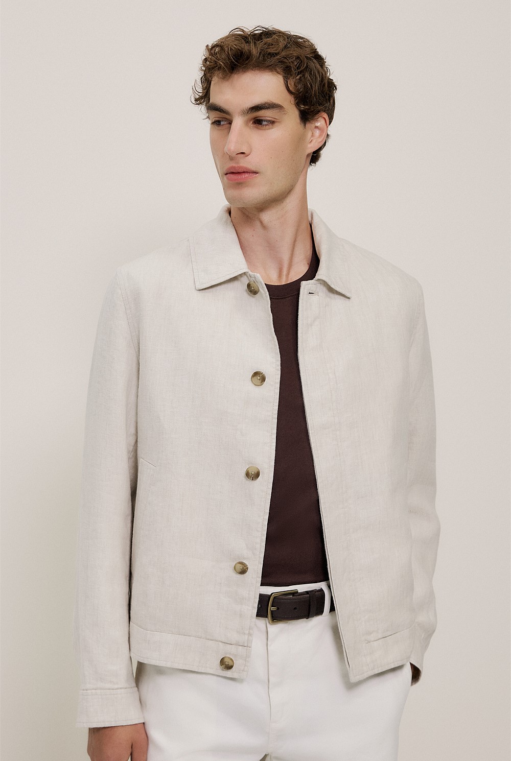 Linen Harrington Jacket