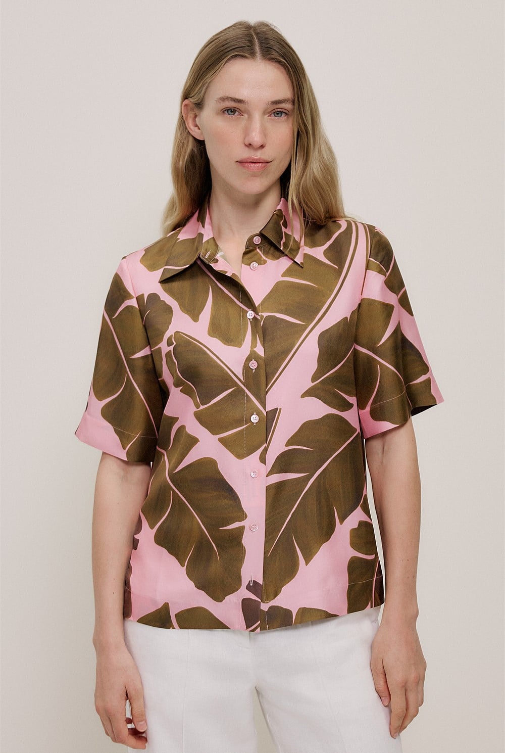 Solara Silk Short Sleeve Shirt