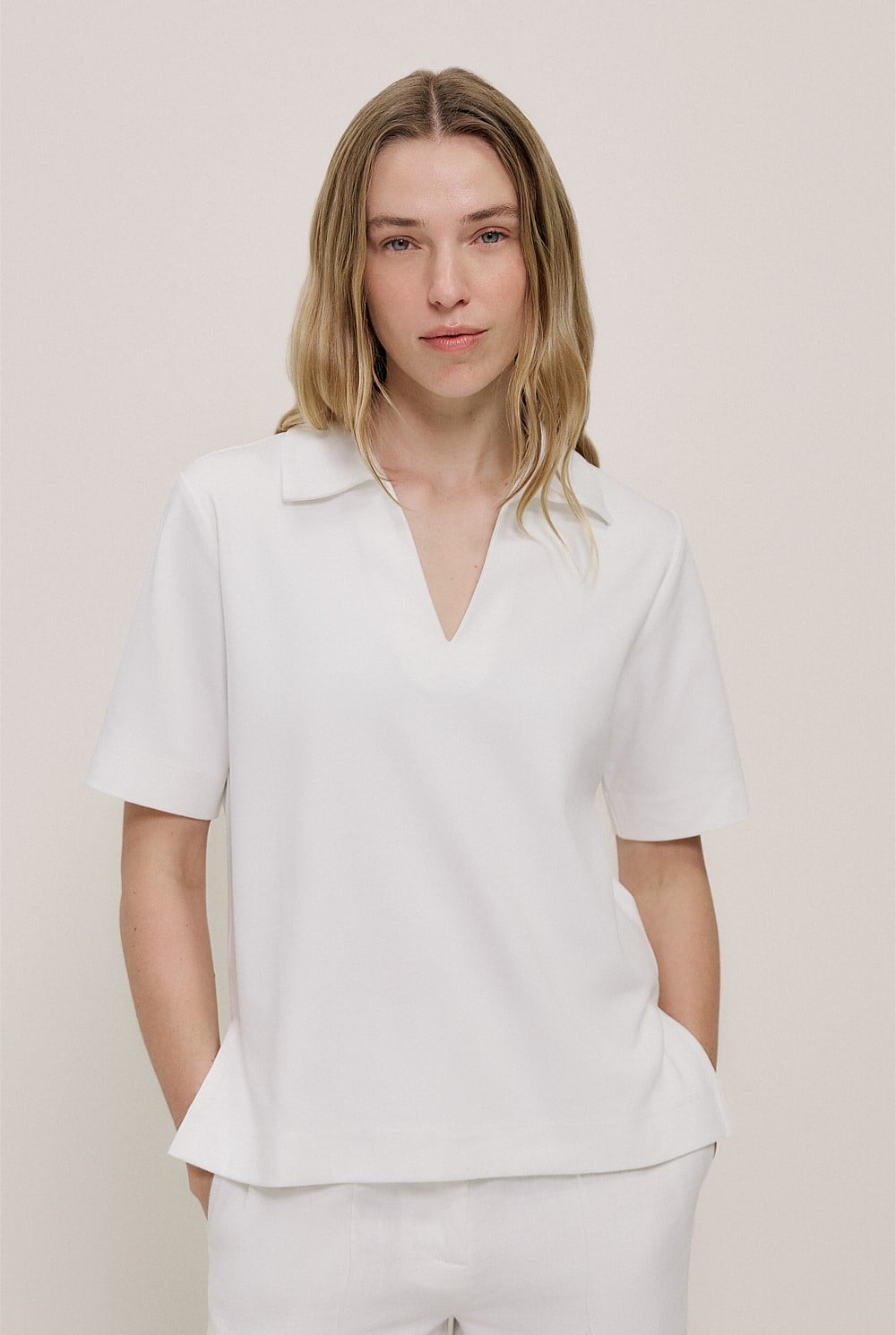 Modal Cotton Collared T-shirt