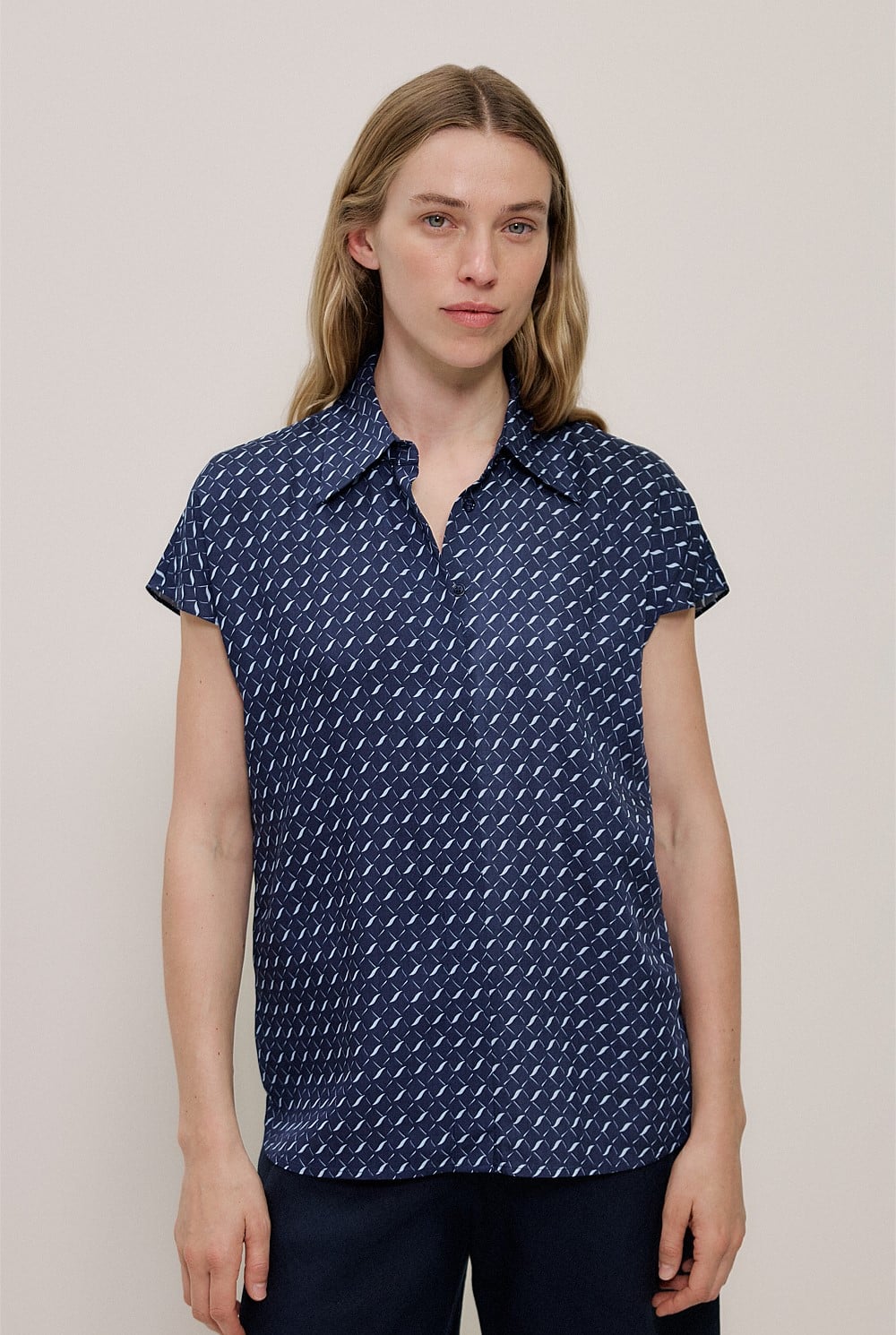 Cavelle Relaxed Cap Sleeve Shirt