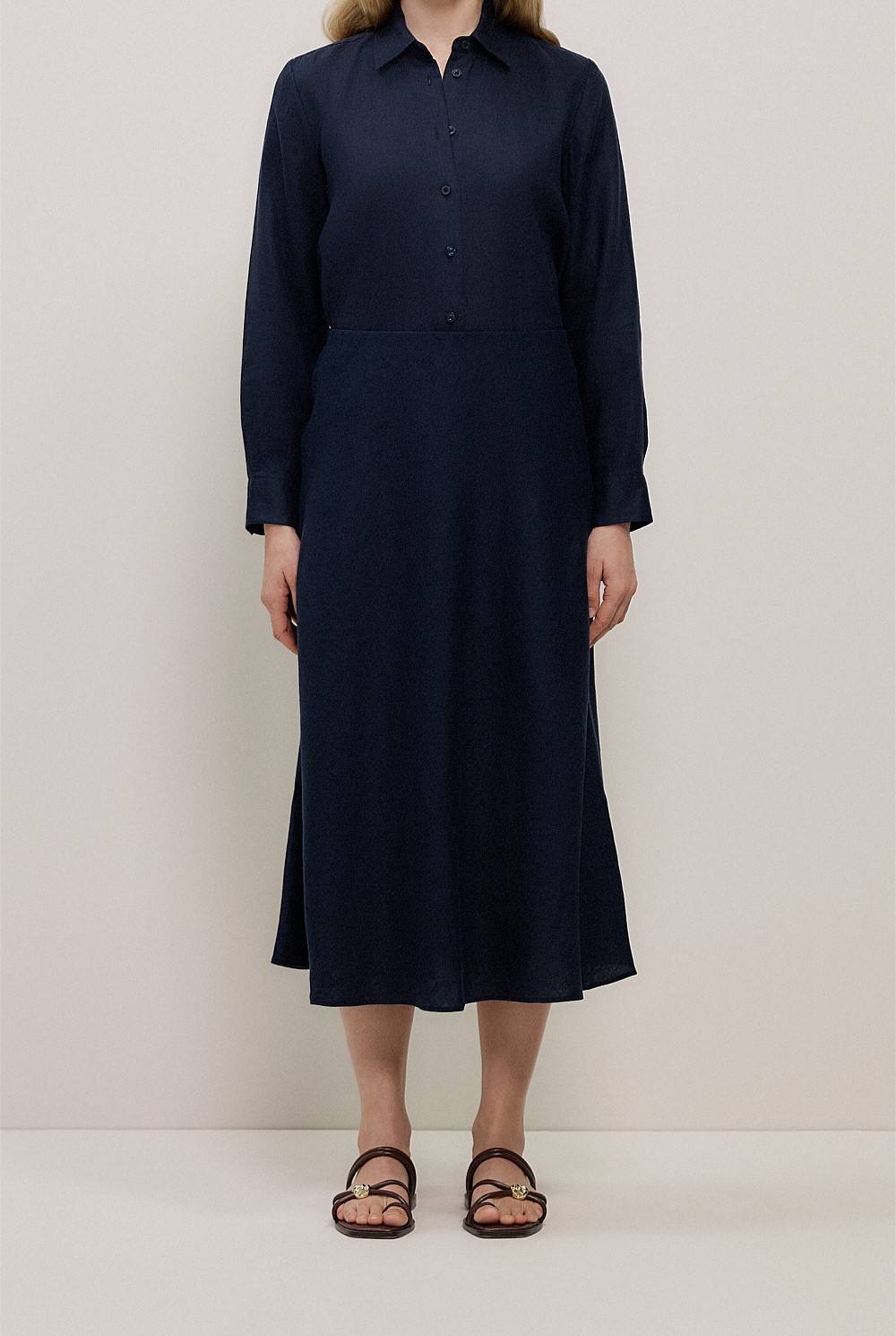 Linen Bias Slip Skirt