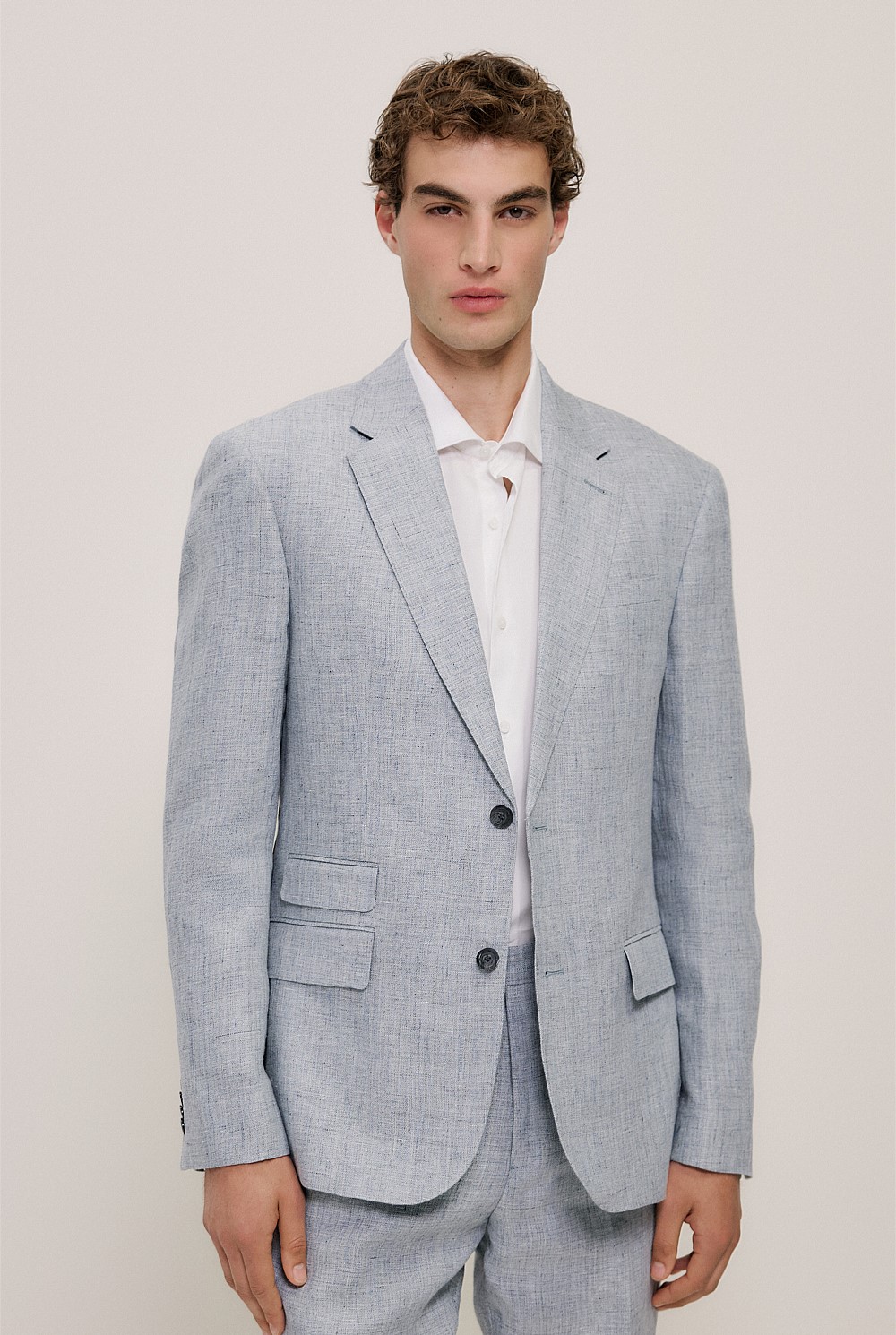 Textured Linen Blazer