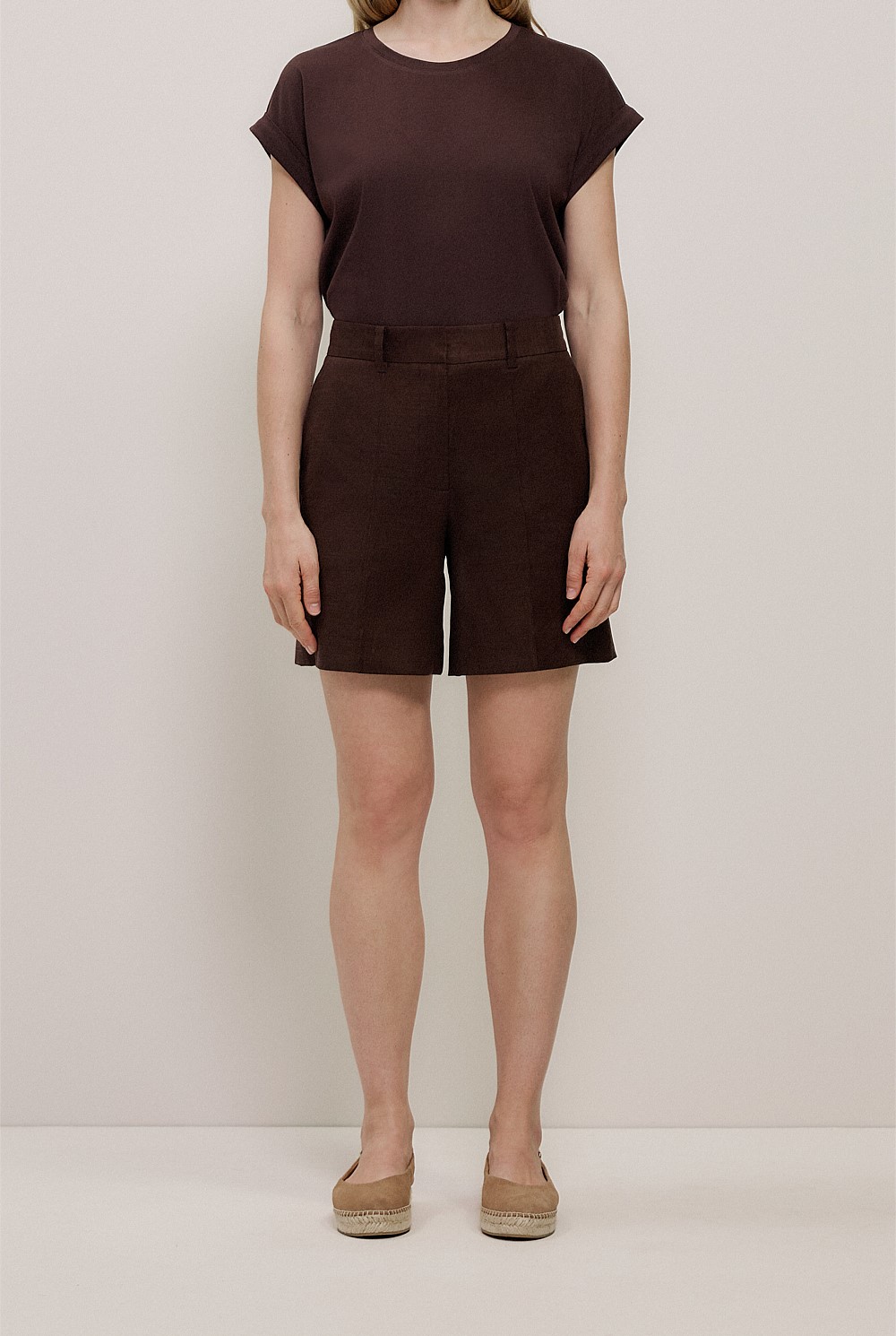 Stretch Linen Blend Short