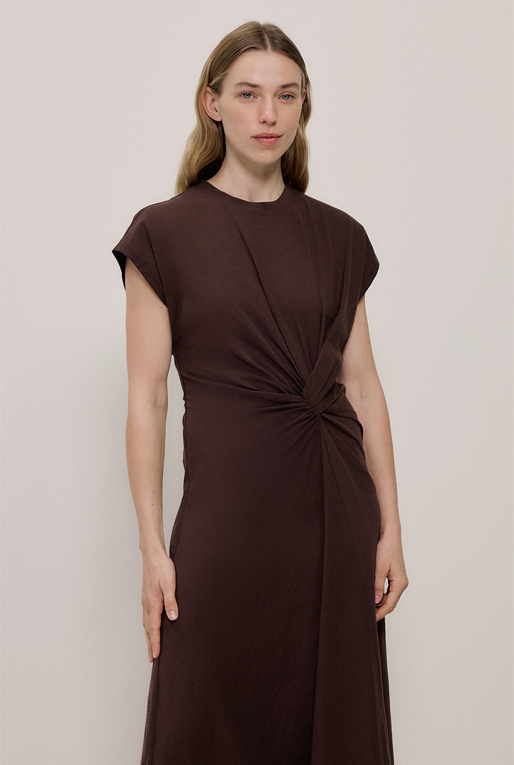 Cotton Jersey Twist Dress