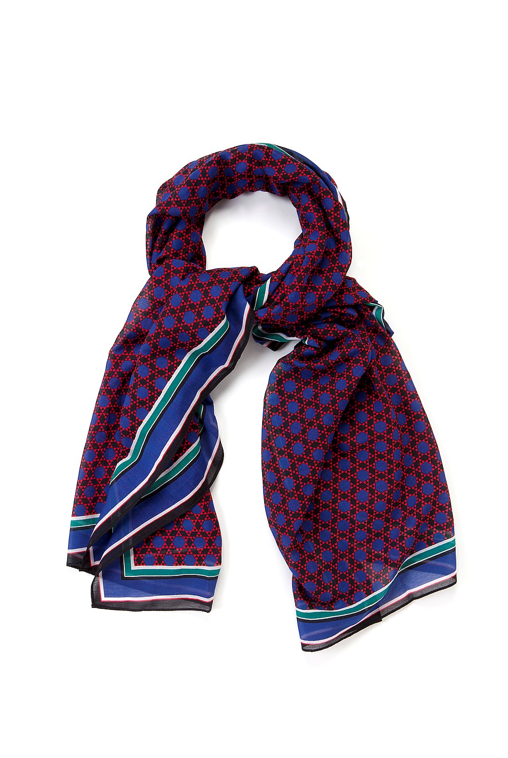 Geometric Border Scarf
