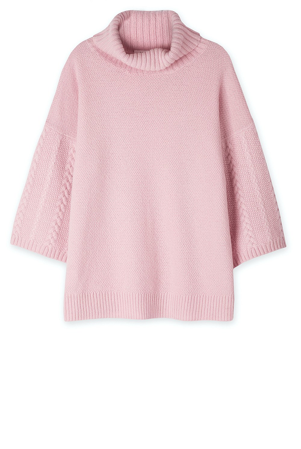 Cropped Sleeve Rollneck Knit