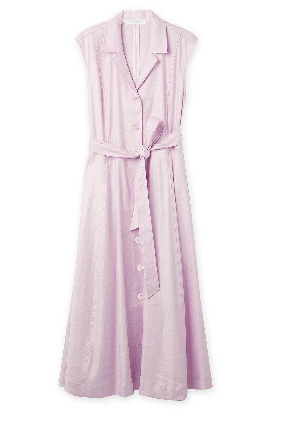 Stretch Linen Button Dress