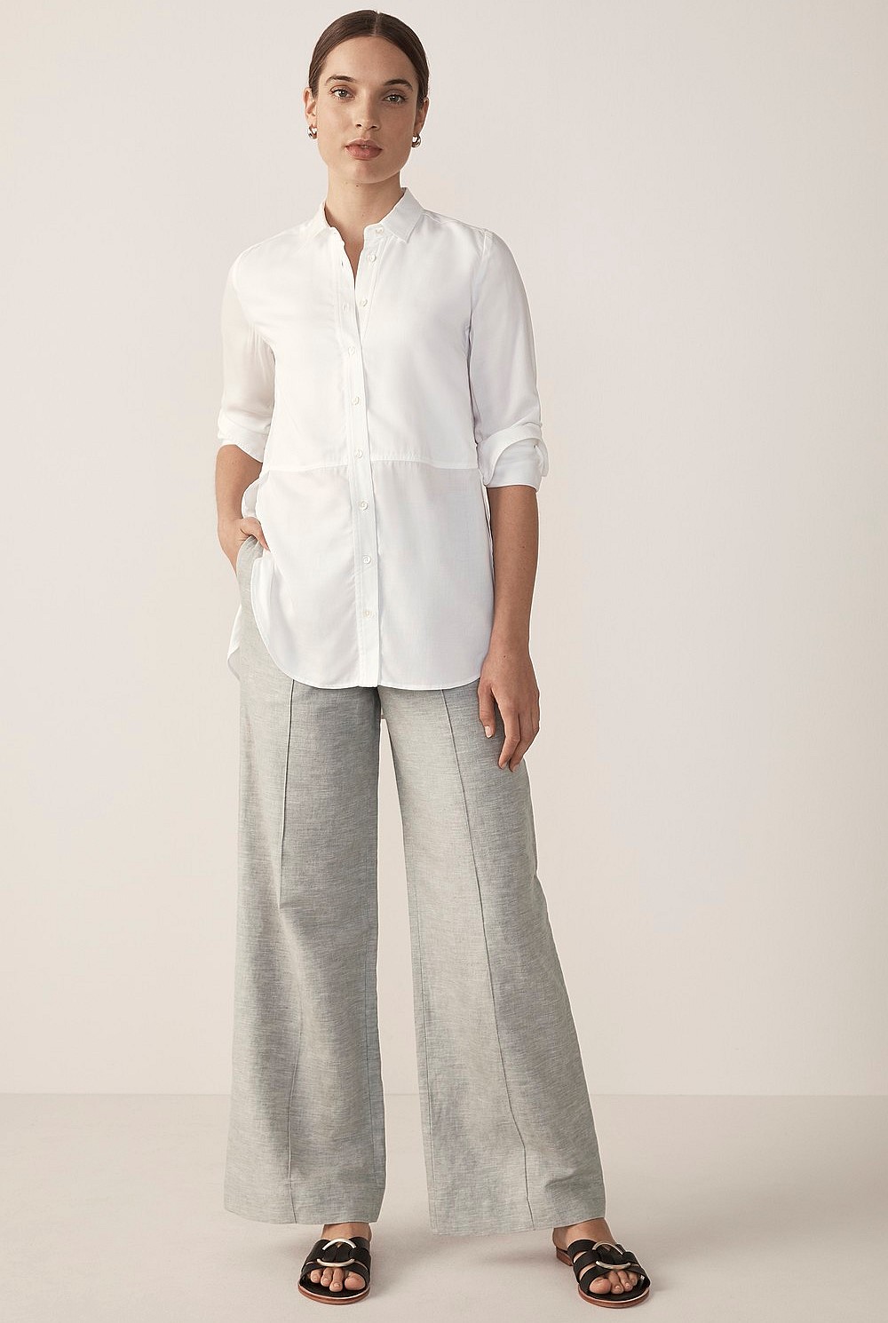 Modal Seamed Front Shirt