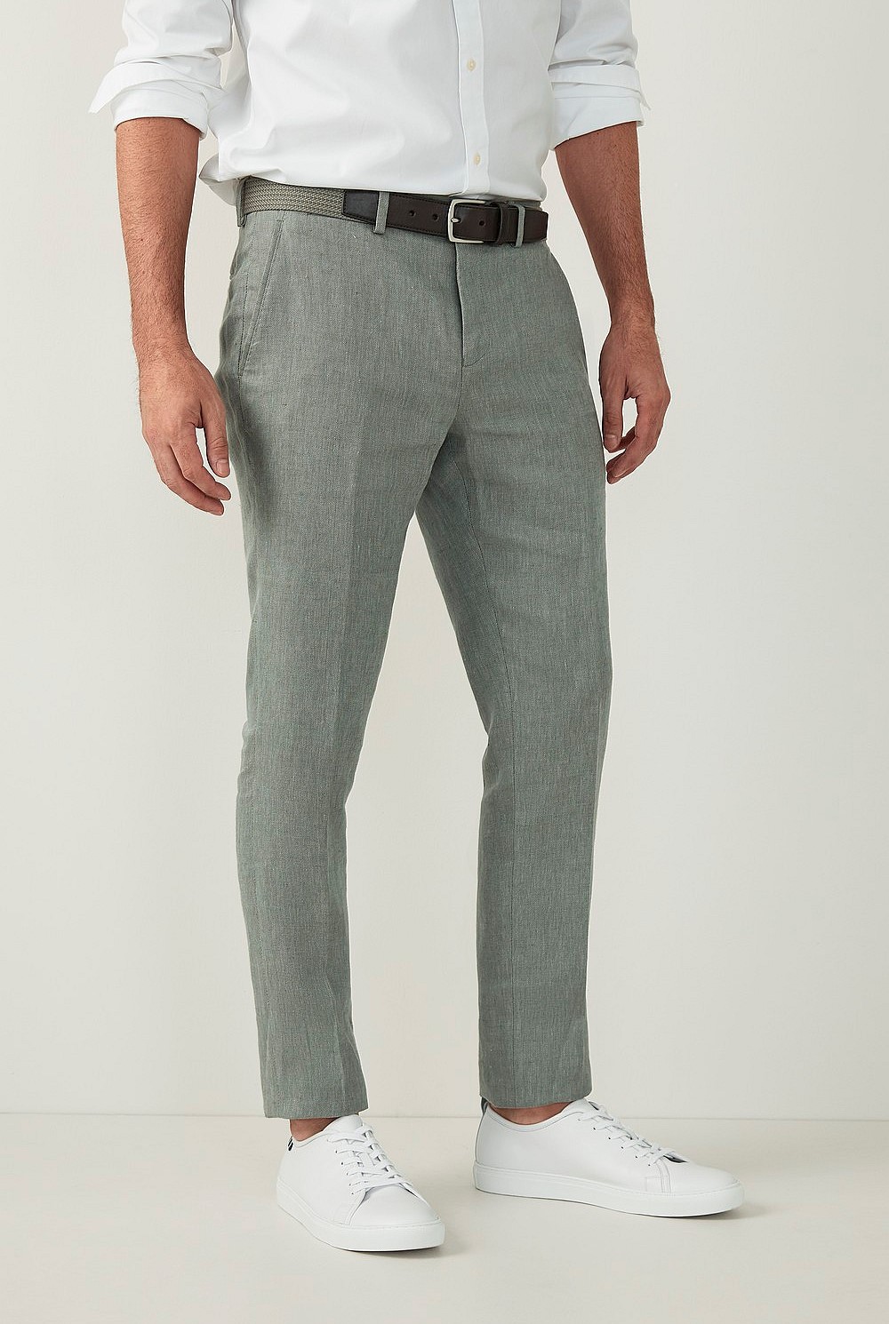 Cross Dyed Linen Trouser