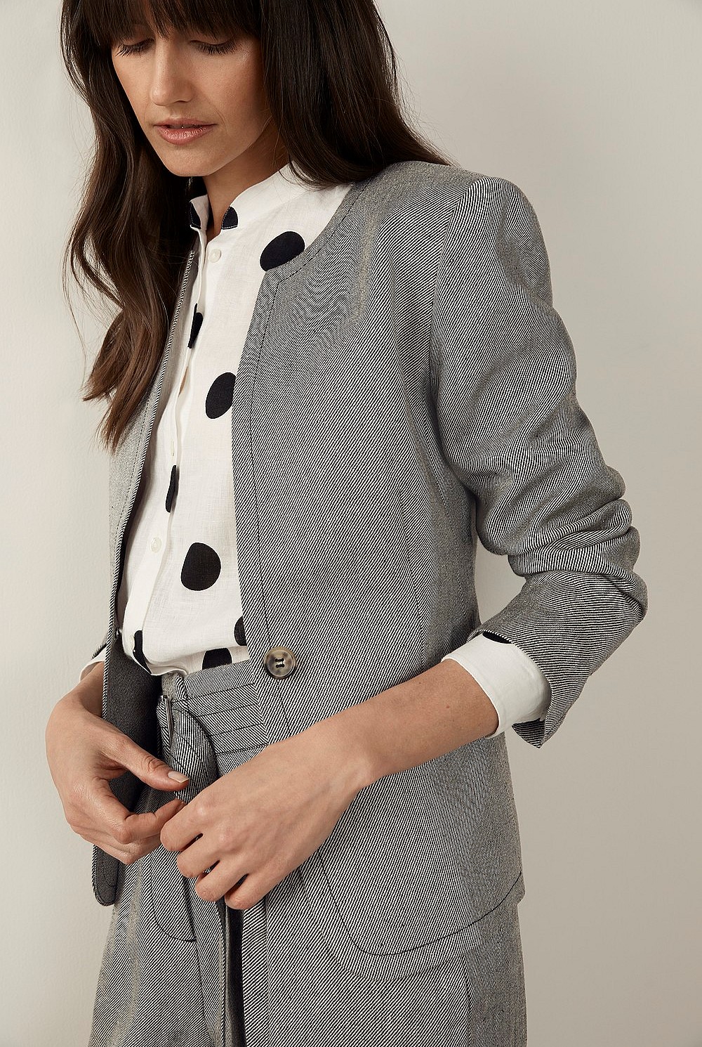 Linen Yarn Dyed Twill Jacket