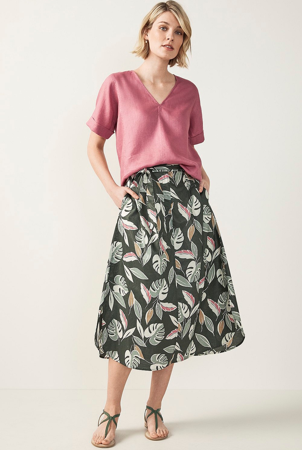 Tropical Print Skirt