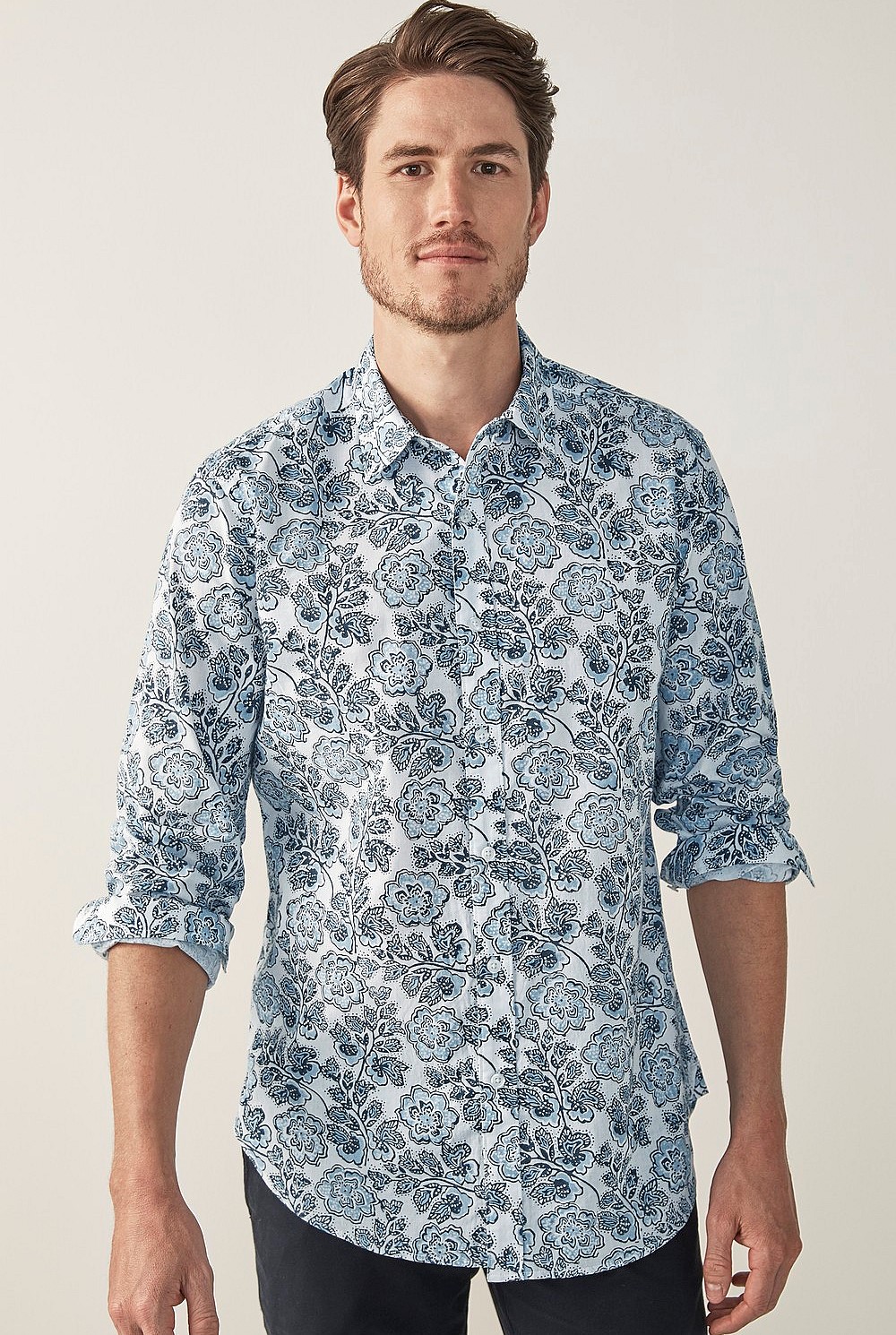 Foliage Block Print Shirt