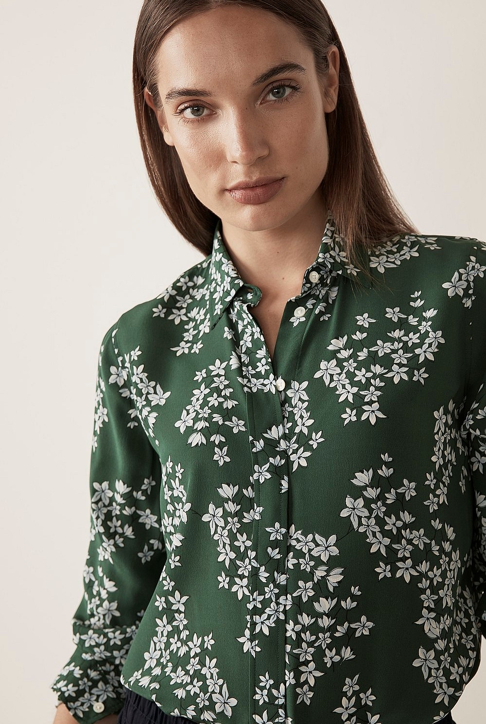 Silk Confetti Floral Shirt