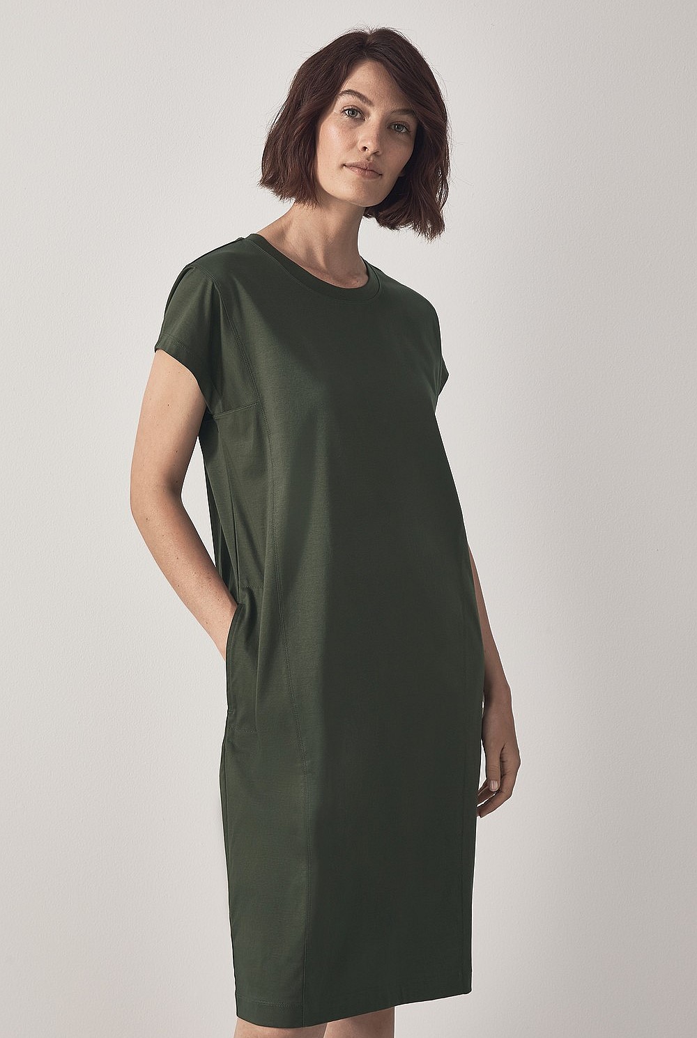 Cotton Interlock Short Sleeve Dress