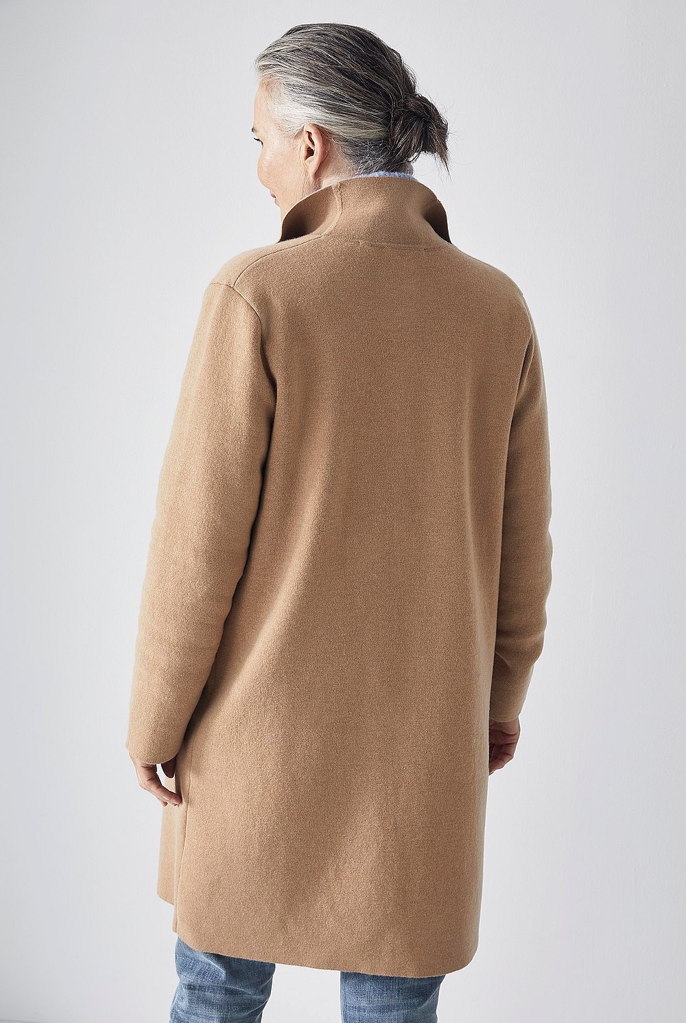 Merino Button Front Coat
