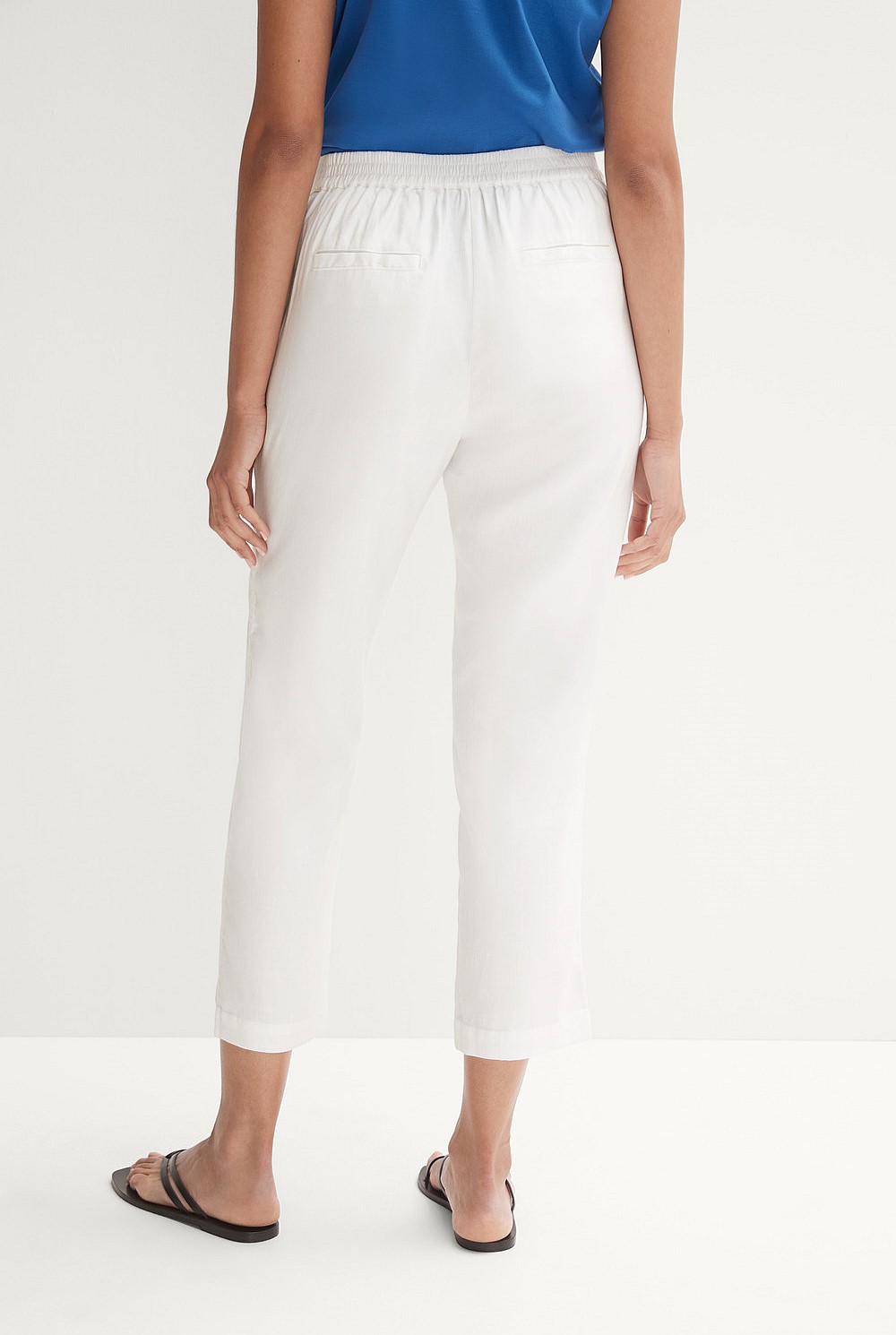 Stretch Linen Pull On Pant