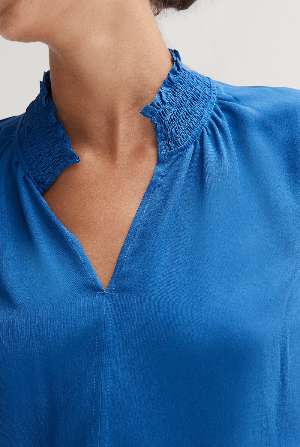 Modal Shirred Detail Top