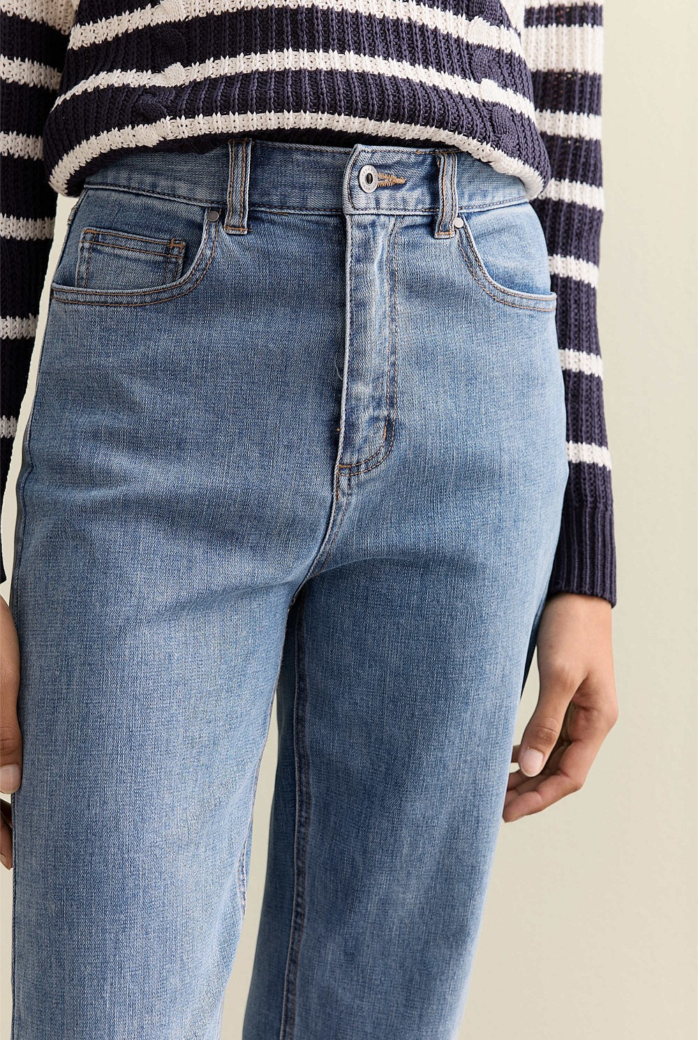 High Rise Straight Leg Jean