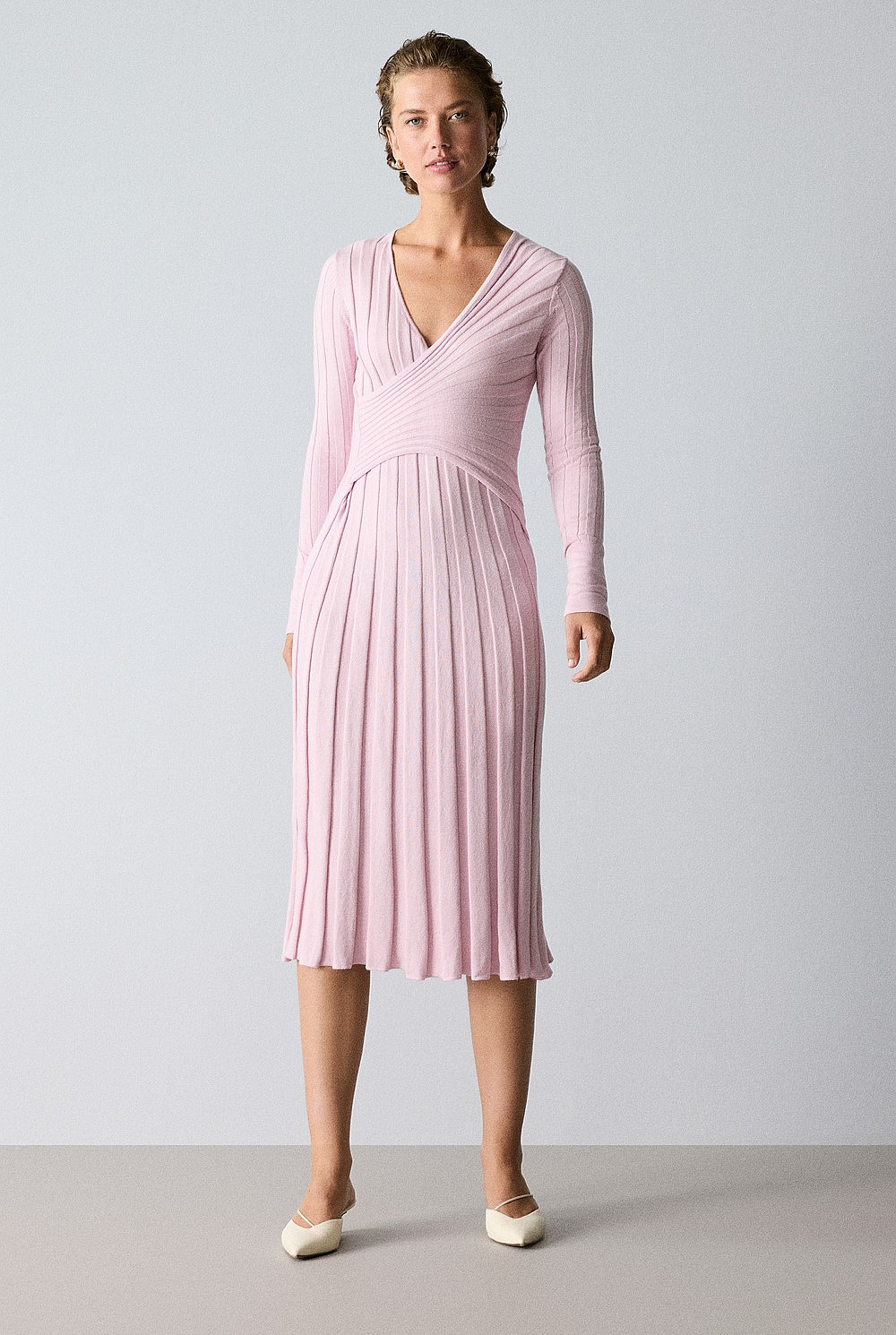 Sunray Wrap Knit Dress