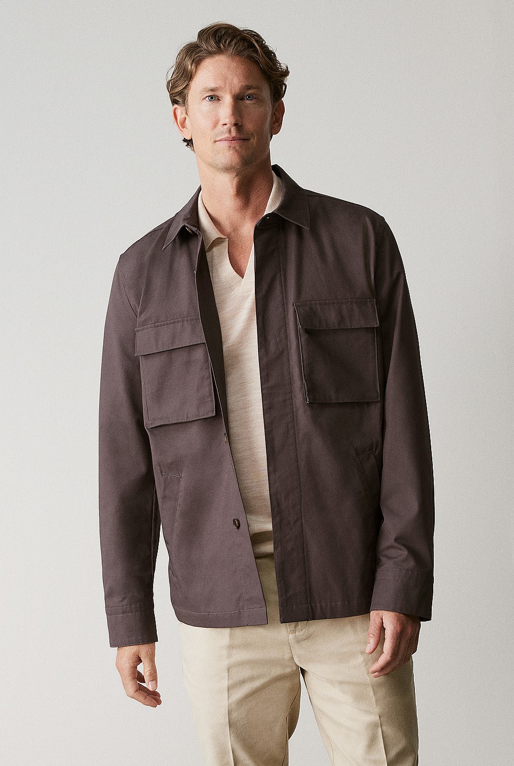 Cotton Twill Pocket Detail Jacket