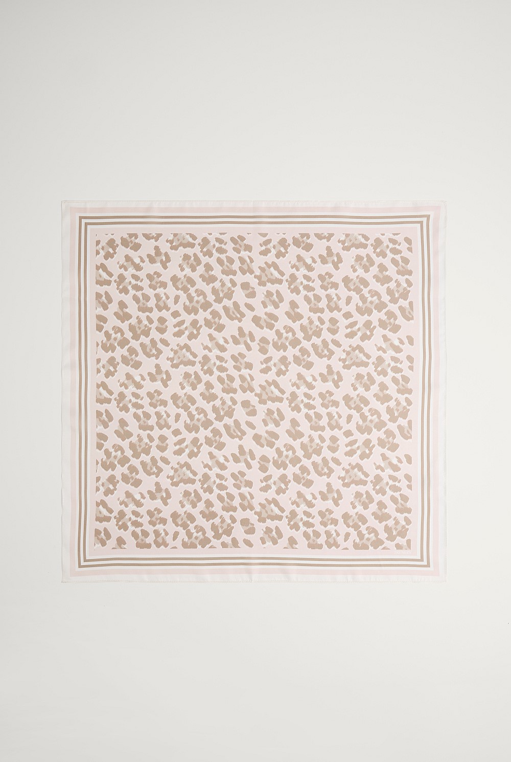 Silk Twill Ocelot Print Scarf