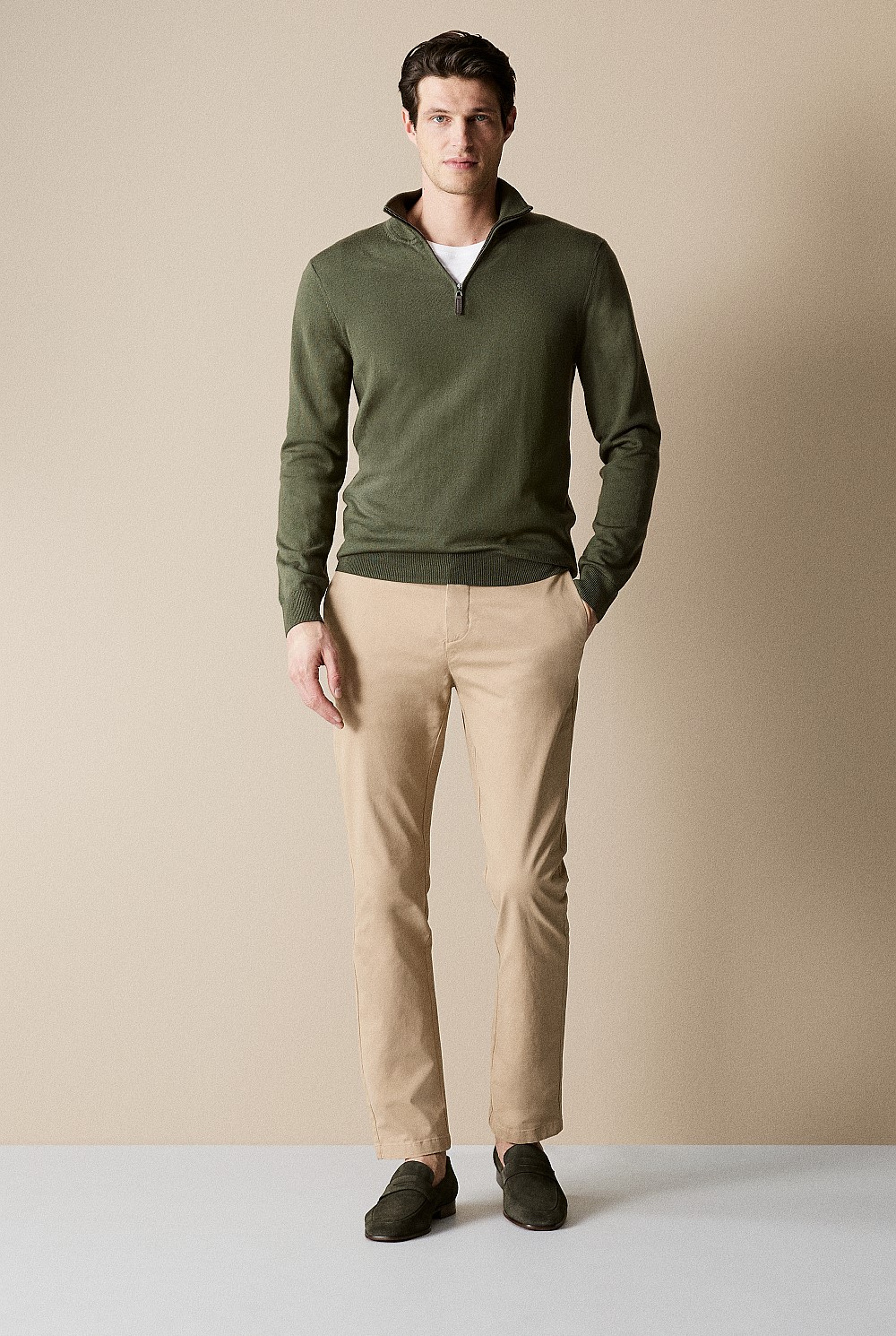 Merino Half Zip Knit