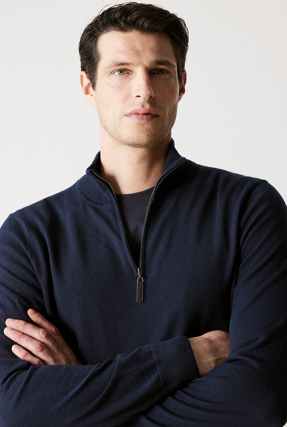 Merino Half Zip Knit
