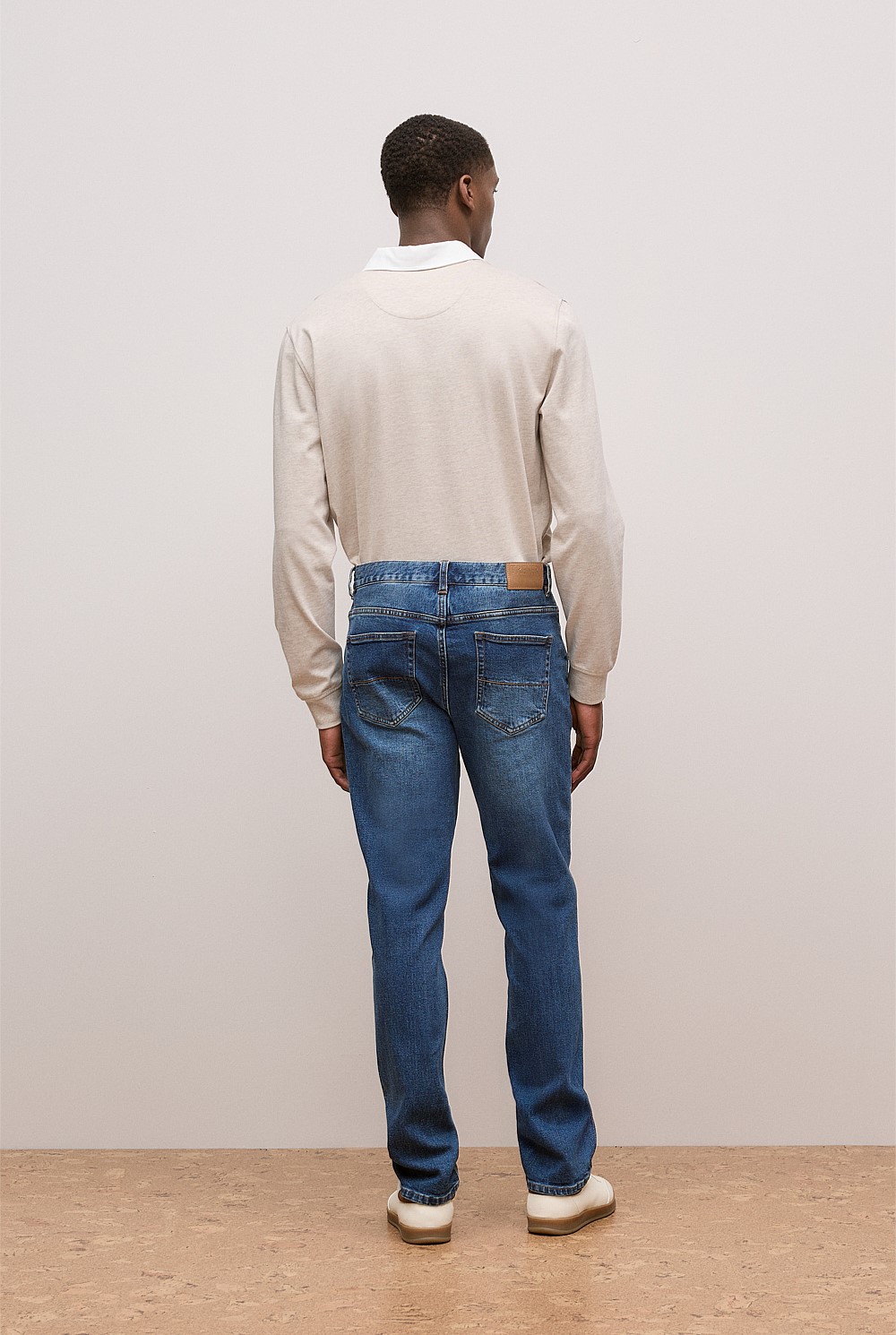 Relaxed Fit Mid Wash Jean