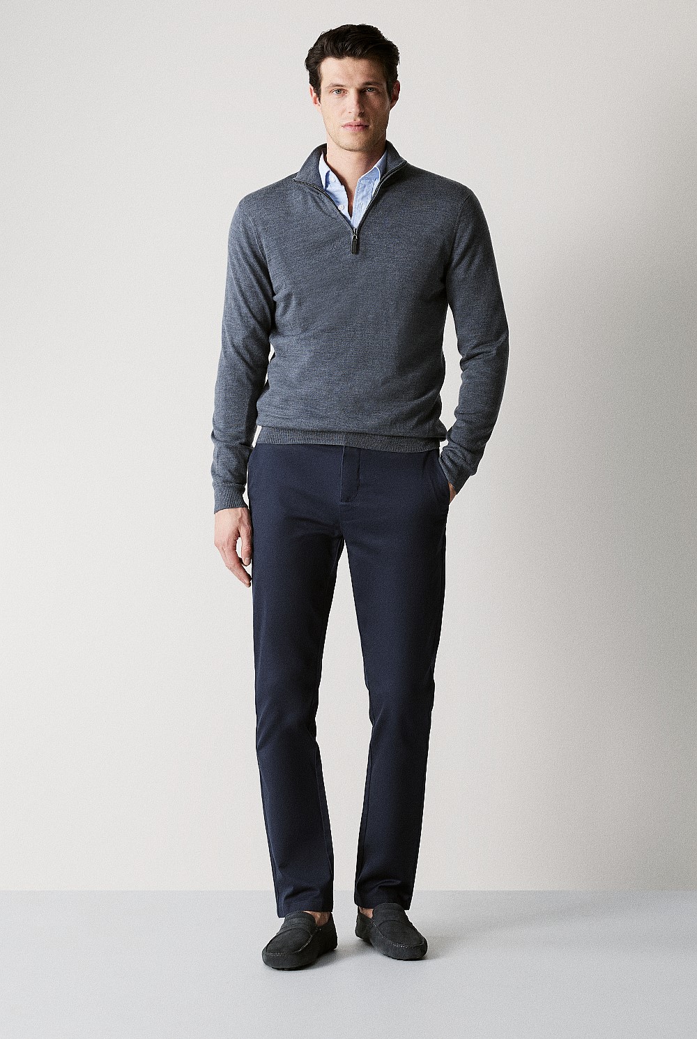 Merino Half Zip Knit
