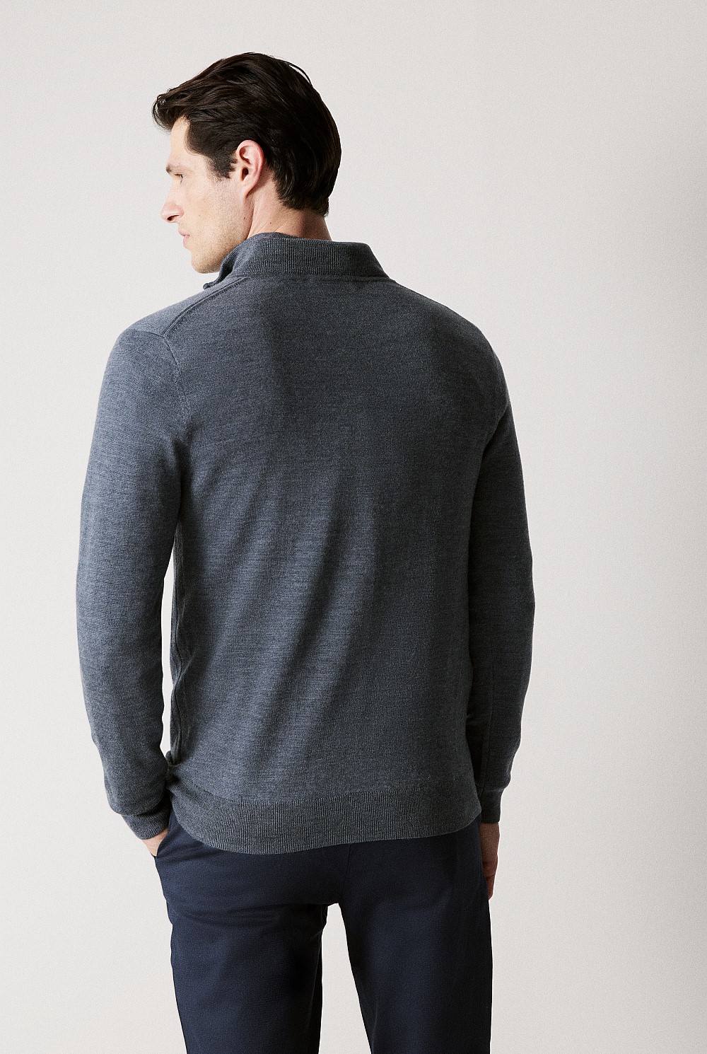 Merino Half Zip Knit