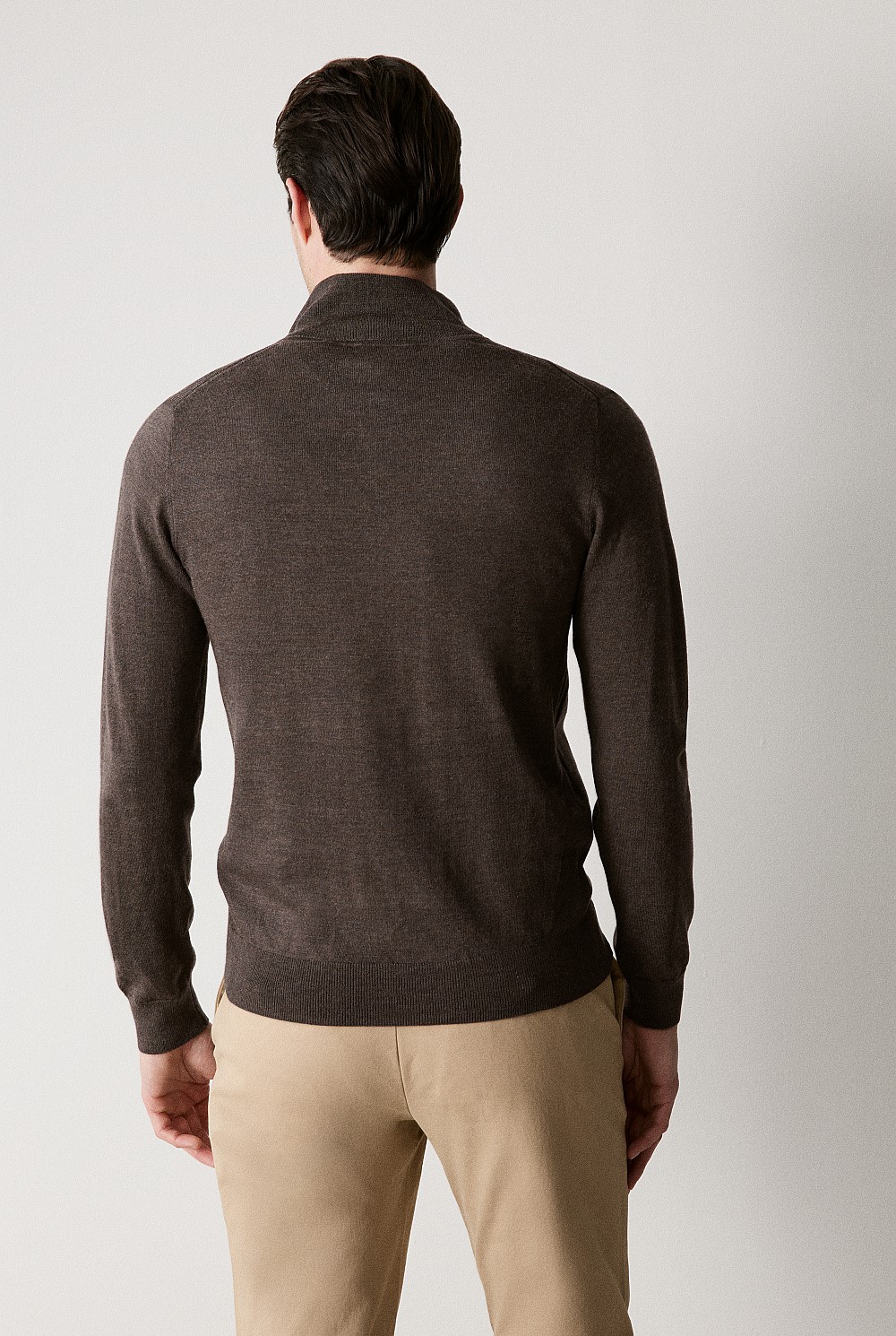 Merino Half Zip Knit