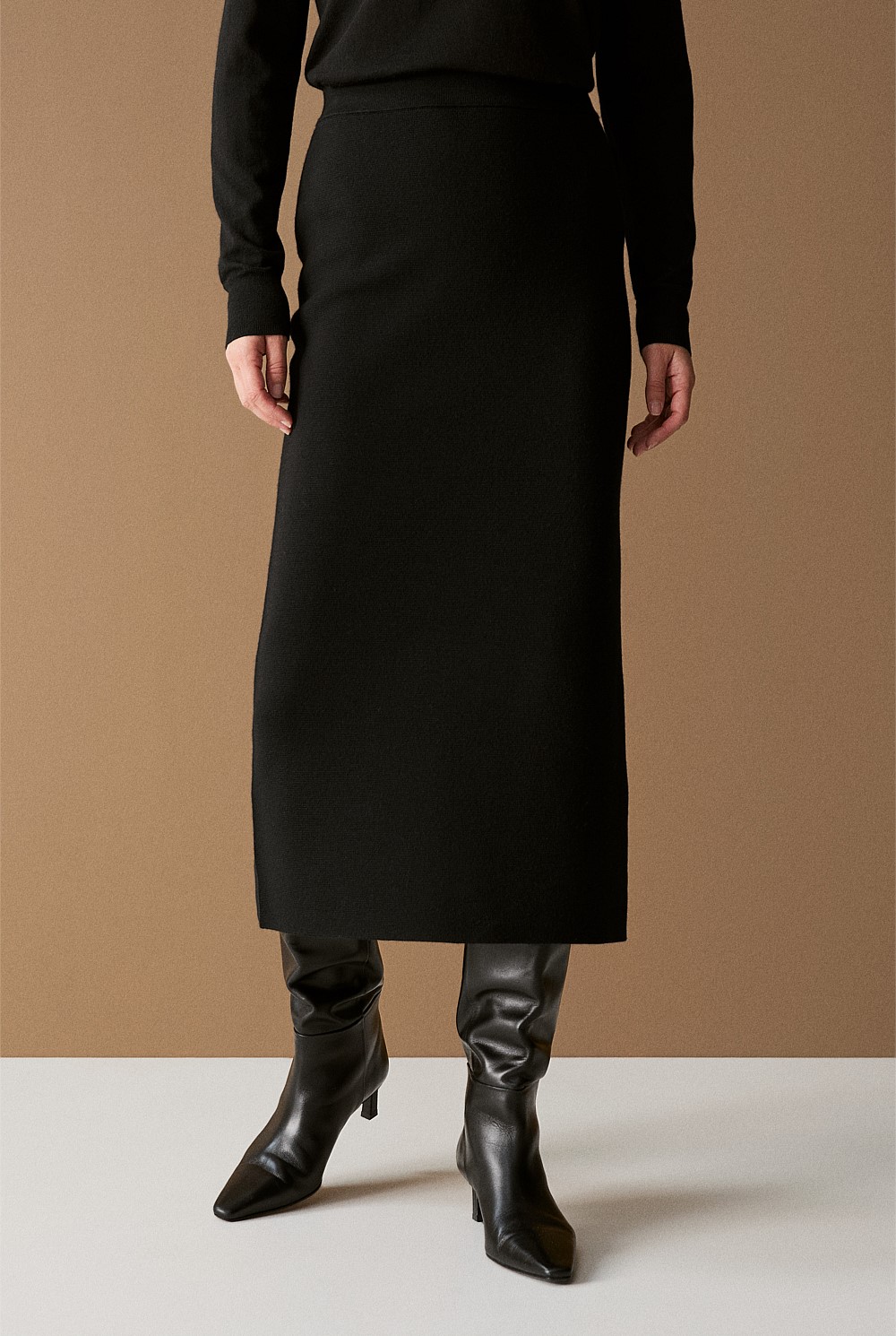 Merino Milano Pencil Skirt